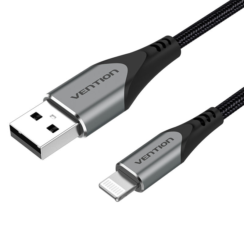 Vention Durable Lightning cable for iPhone with braided design for fast charging and data transfer