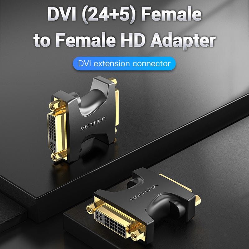 VENTION DVI (24+5) Female to Female Adapter Black