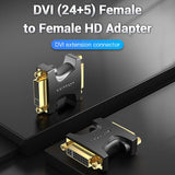 VENTION DVI (24+5) Female to Female Adapter Black