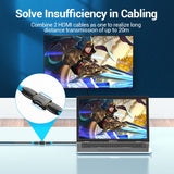 Vention female to female HDMI connector for extending HDMI cables up to 20 meters for high-quality video transmission