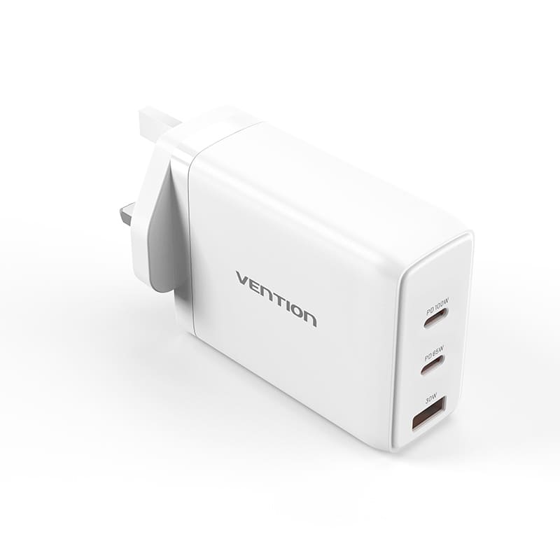VENTION GaN USB charger 100W with multiple ports for fast charging devices