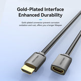 Vention HDMI 4K extension cable with gold-plated connectors for enhanced durability and long lifespan