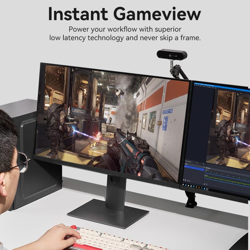 VENTION HDMI-A to USB-C/USB-A Video Capture Card 0.1M Gray