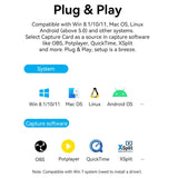 VENTION HDMI-A to USB-C/USB-A Video Capture Card 0.1M Gray