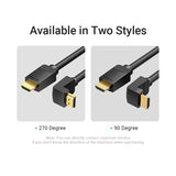 VENTION HDMI right angle cable 270 Degree showcasing the unique design for optimal connection