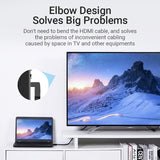 VENTION HDMI right angle cable 270 Degree with elbow design for convenient cable management
