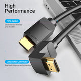 VENTION HDMI right angle cable 270 Degree with PVC jacket and gold-plated connectors for optimal performance