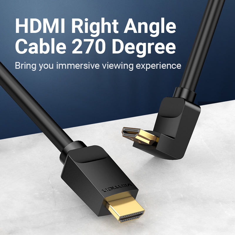 VENTION HDMI Right Angle Cable 270 Degree for optimal space-saving and immersive viewing experience