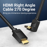 VENTION HDMI Right Angle Cable 270 Degree for optimal space-saving and immersive viewing experience