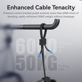 VENTION male to male aux cable with premium cotton braided jacket for durability and strength