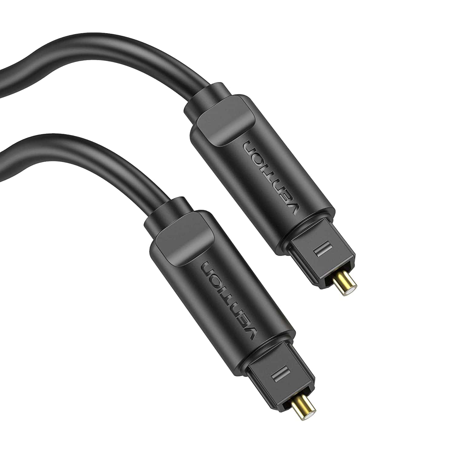 Vention optical fiber audio cable with durable connectors for high-quality sound transmission