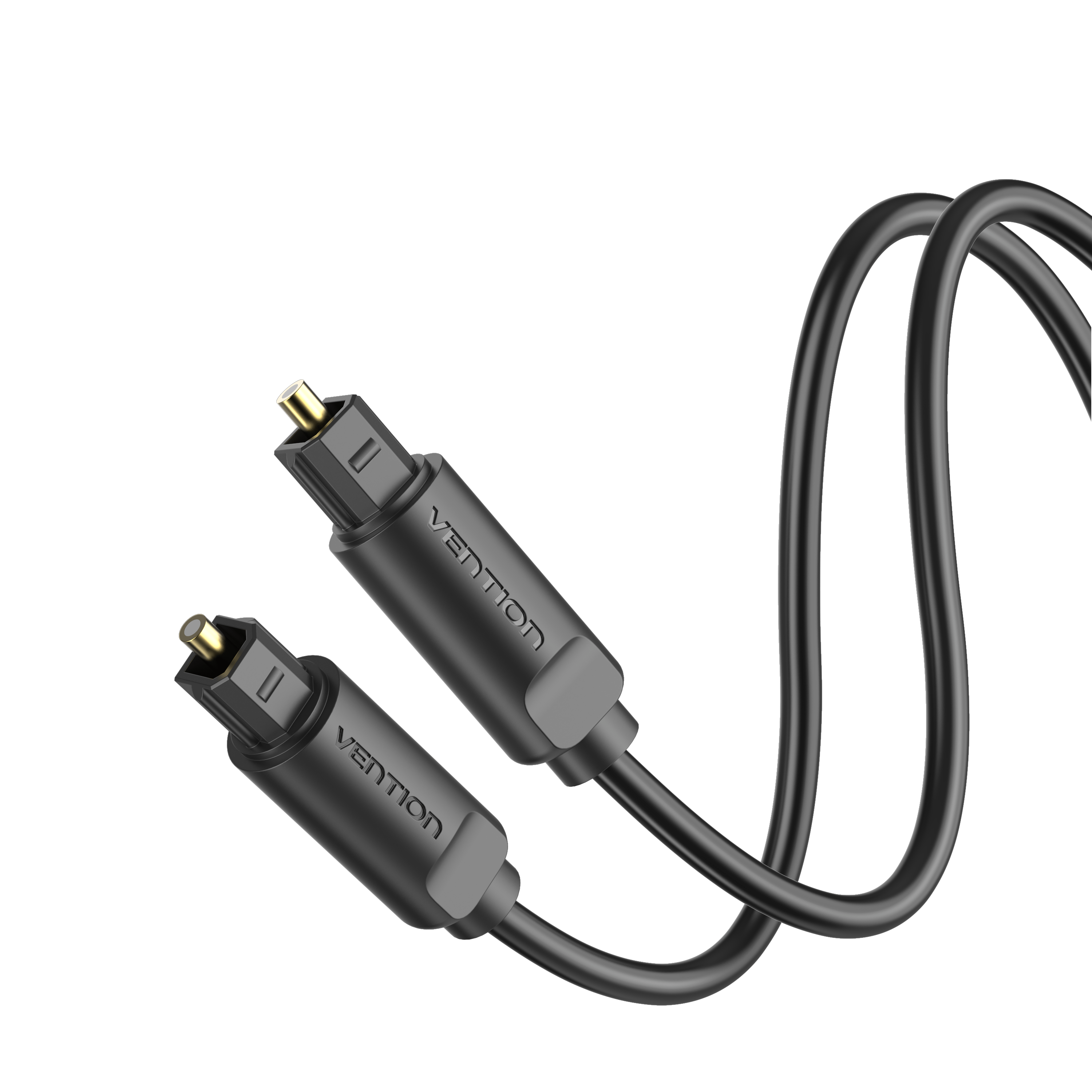 Vention optical fiber audio cable with high-quality connectors for clear audio transmission