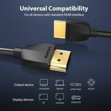 VENTION Portable HDMI Cable Black supporting universal compatibility for various devices