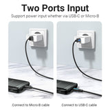 Power Bank 10000mAh(M/C-A/A)10W Black