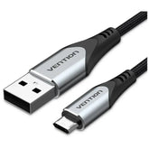VENTION reversible USB micro-B cable with durable braided design for fast data transfer