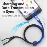 VENTION Reversible USB Micro-B Cable for fast charging and data transmission with a standard Micro USB 2.0 interface
