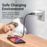Vention reversible USB micro-B cable connected to a smartphone for safe charging