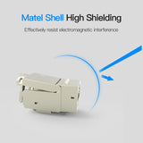 Vention RJ45 modular plug for LAN cable Cat 7 with metal shell for high shielding against interference