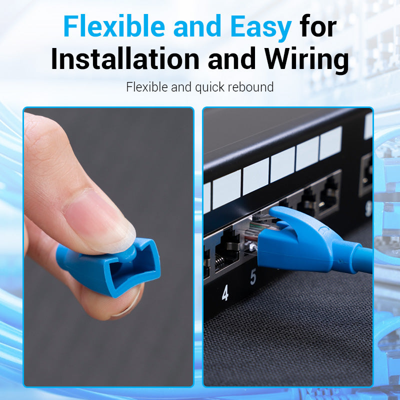 VENTION RJ45 Strain Relief Boots Durable Ethernet Plug Covers for Networks