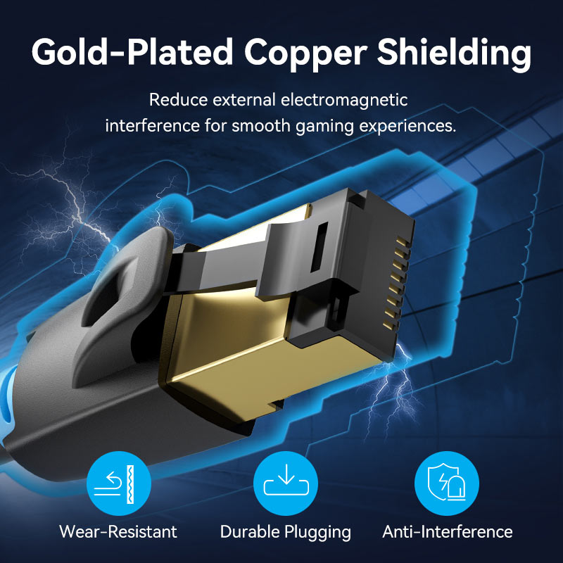VENTION SFTP Cat 8 Ethernet Cable for High-Speed Internet