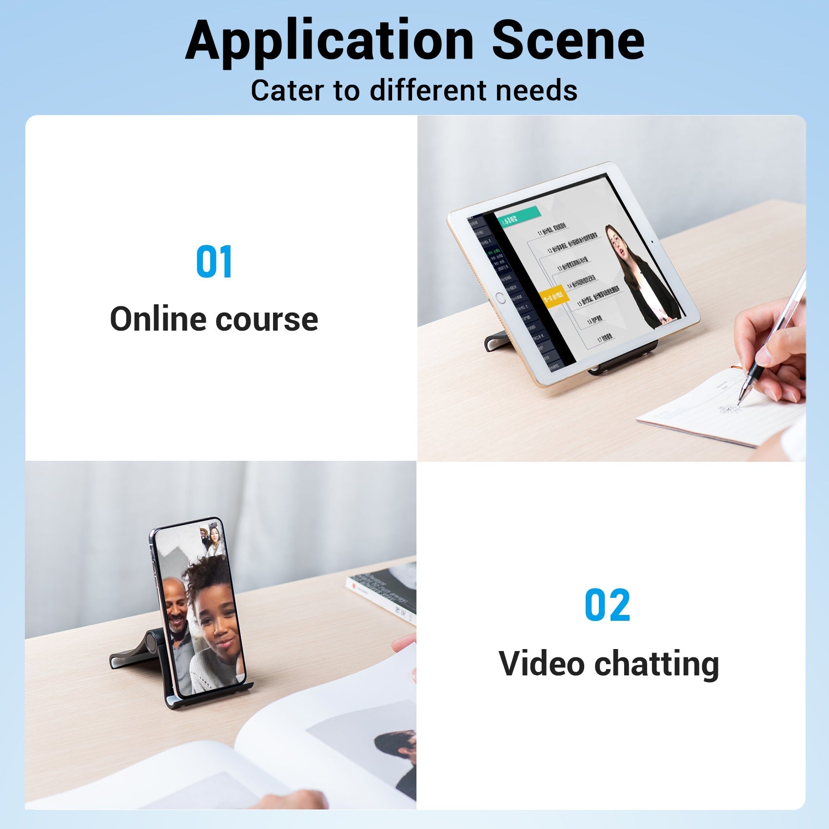 VENTION smartphone holder for desk designed for online courses and video chatting