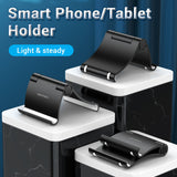VENTION smartphone holder for desk in black, suitable for phones and tablets, ensuring stability and ease of use