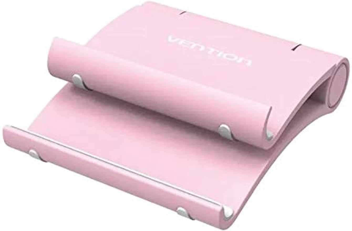 VENTION smartphone holder for desk in pink color, designed for convenient phone viewing and use