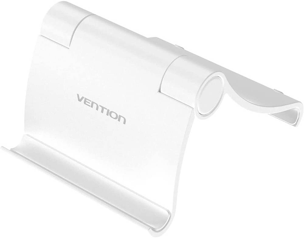VENTION smartphone holder for desk in white, designed for hands-free viewing and stability