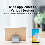 VENTION smartphone holder for desk supporting devices from 4 to 10 inches in silver color