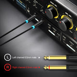 VENTION TRS 3.5mm to Dual 6.5mm Audio Cable available in 270 and 90 degree styles for versatile connections