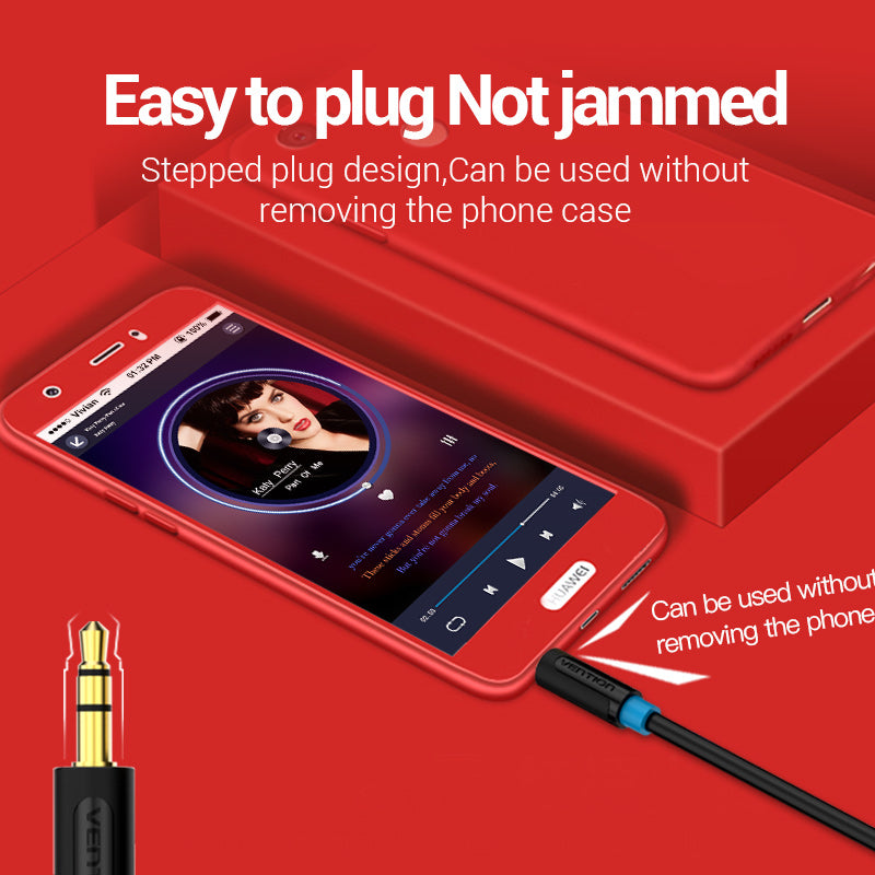 Use cases for VENTION TRS 3.5mm to Dual 6.5mm Audio Cable showing mirror and expansion display modes