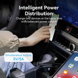 VENTION Two-Port USB A+A(30/30) Car Charger Grey Mini Style Aluminum Alloy Type