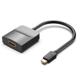 VENTION Type-C to HDMI Adapter 0.15M Black ABS Type