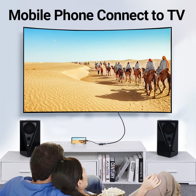 VENTION Type-C to HDMI Adapter 0.15M Black ABS Type