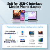 VENTION Type-C to HDMI Adapter 0.15M Black ABS Type