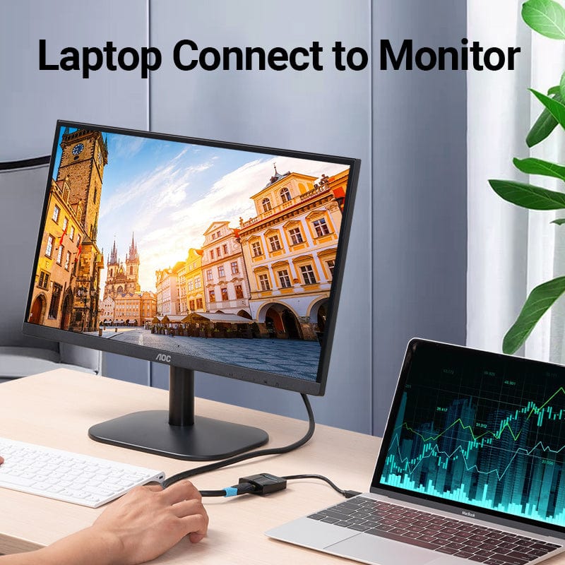 VENTION Type-C to HDMI Adapter 0.15M Black ABS Type