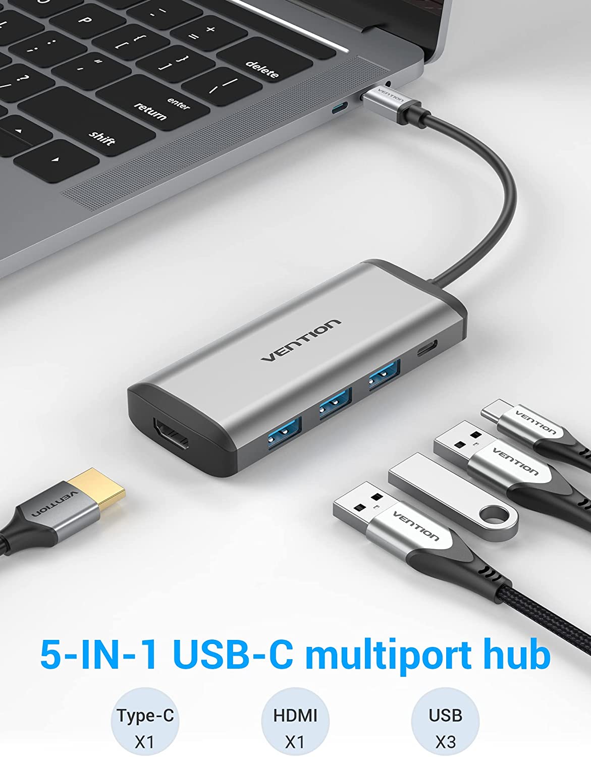 VENTION 5-in-1 USB-C Docking Station