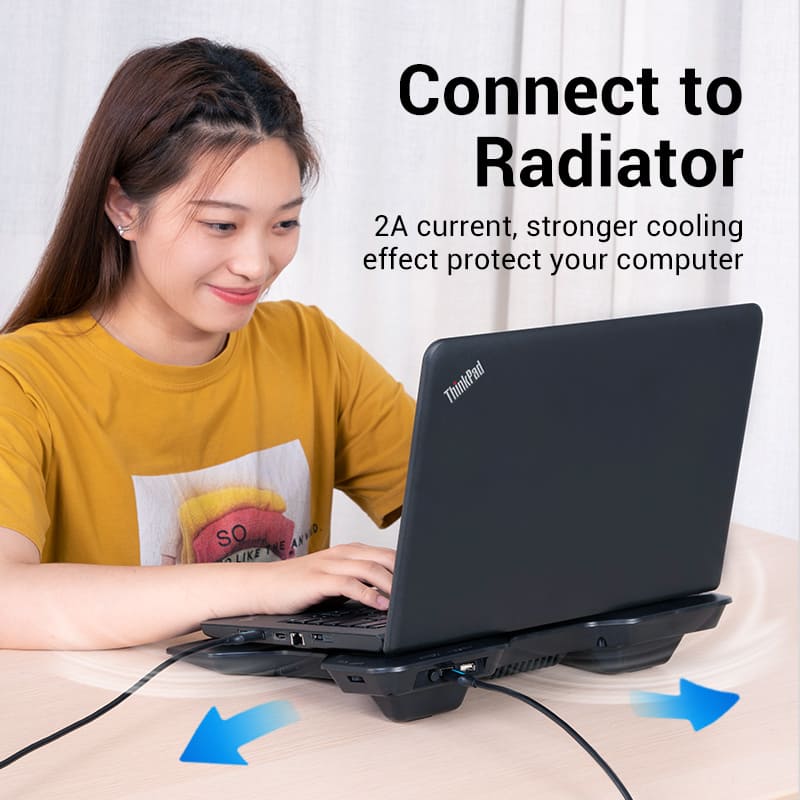 VENTION Laptop Cooling Pad with 2A Current for Enhanced Cooling Effect and Computer Protection