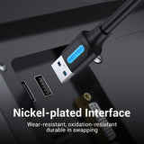 VENTION Nickel-Plated USB Interface Cable, Wear-Resistant and Durable for Fast Swapping