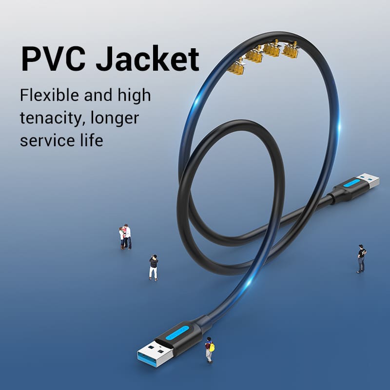 VENTION USB Cable with PVC Jacket for Flexibility and Durability in Everyday Use