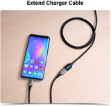 VENTION USB 3.0 extension cable connected to a smartphone for convenient charging and data transfer