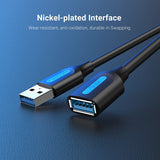 VENTION USB 3.0 extension cable with nickel-plated interface for durability and resistance