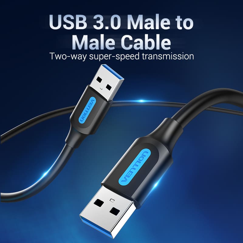 VENTION USB 3.0 Male to Male Cable for Two-Way Super-Speed Data Transmission