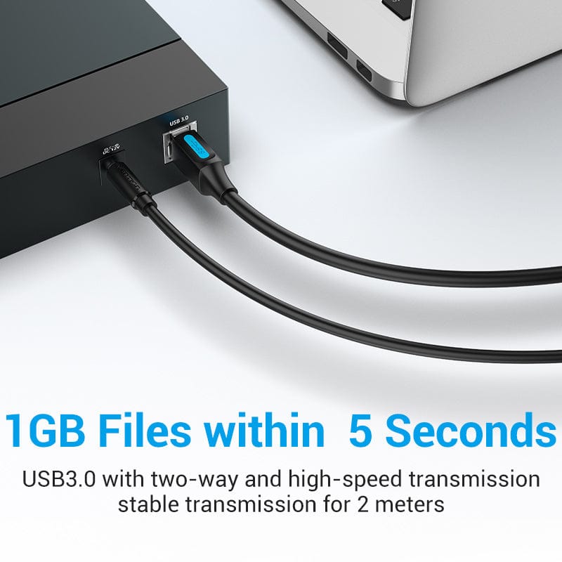 Vention USB 3.0 printer cable with high-speed transmission for reliable connections up to 2 meters