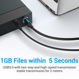 Vention USB 3.0 printer cable with high-speed transmission for reliable connections up to 2 meters