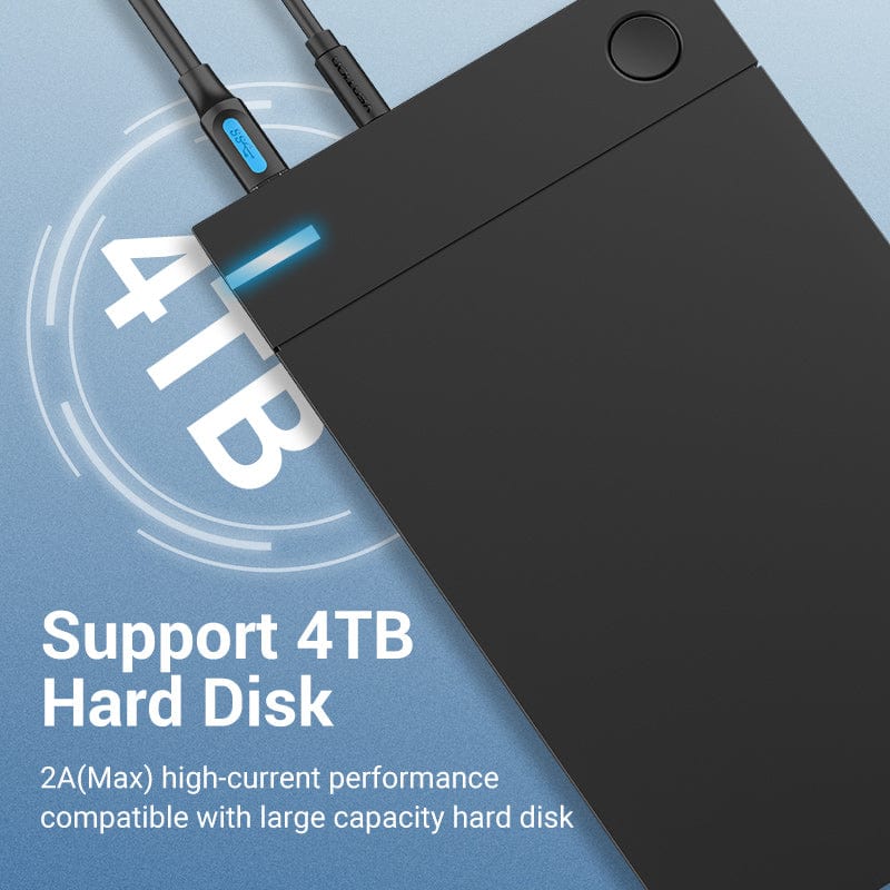Vention USB 3.0 printer cable with support for 4TB hard disk and high-current performance
