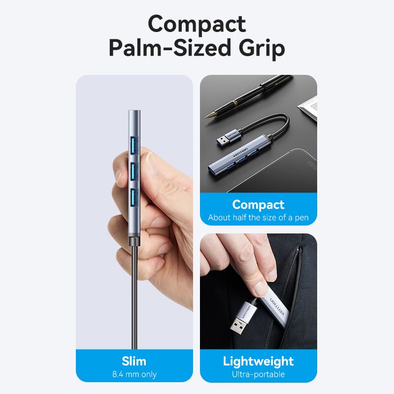 VENTION 4-in-1 USB 3.0 Mini Hub