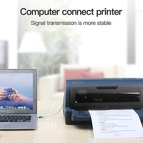 VENTION USB A printer cable connecting a laptop to a printer for stable signal transmission