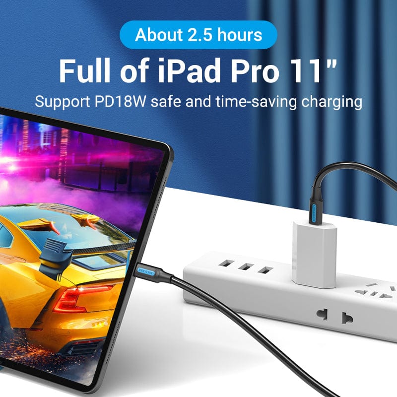 VENTION USB C Male to Male Cable for fast charging iPad Pro 11 with PD18W support