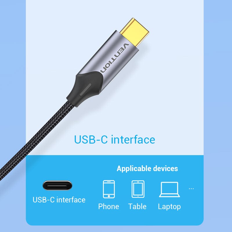 VENTION USB-C to Dual RCA cable with high-quality connectors for audio devices